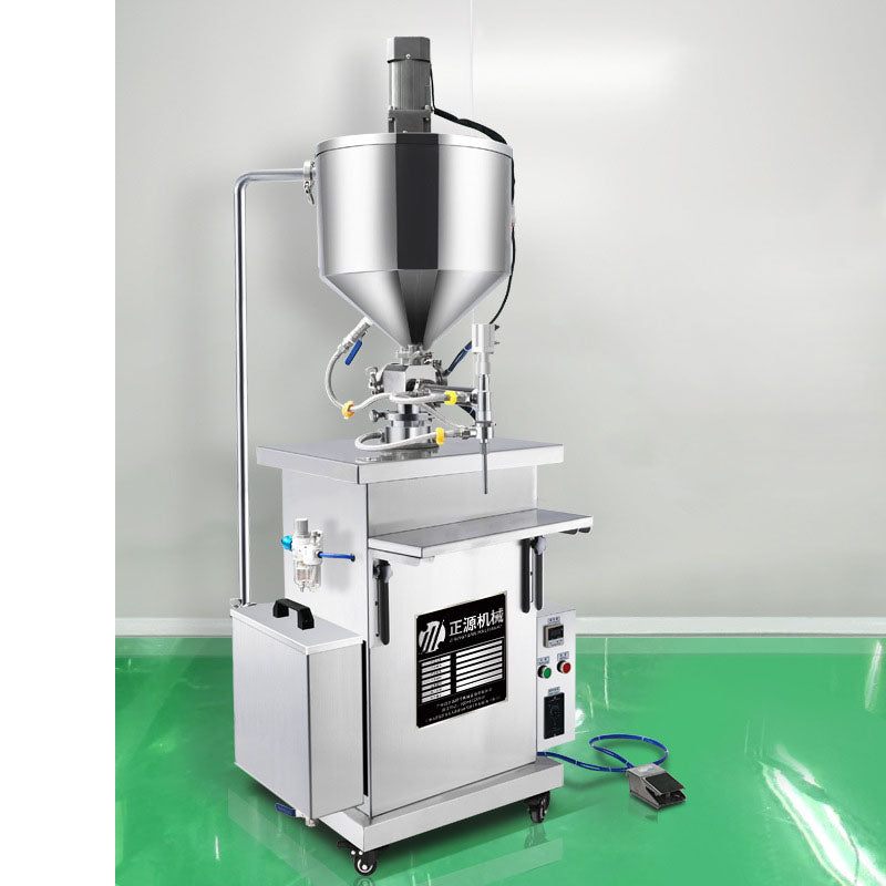 เครื่องบรรจุของเหลว ทำความร้อนระบบน้ำวน พร้อมระบบกวนผสม Paste Lipstic Quantitative Filling Machine