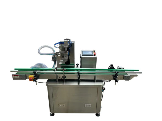 เครื่องบรรจุของเหลว ระบบสายพาน Automatic Liquid Filling Machine เครื่องบรรจุของเหลว ช่วงบรรจุ 5ml-3000ml