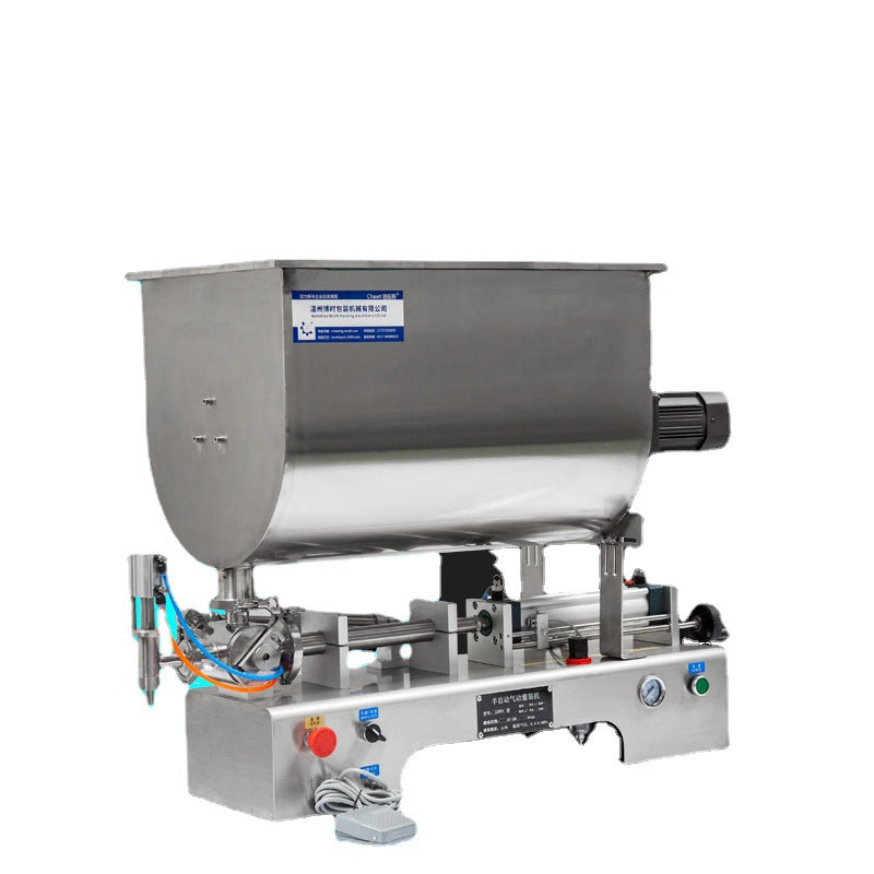 เครื่องบรรจุของเหลว Pneumatic U-Shape Liquid Filling Machine โถตัว U บรรจุพริกแกง น้ำจิ้ม