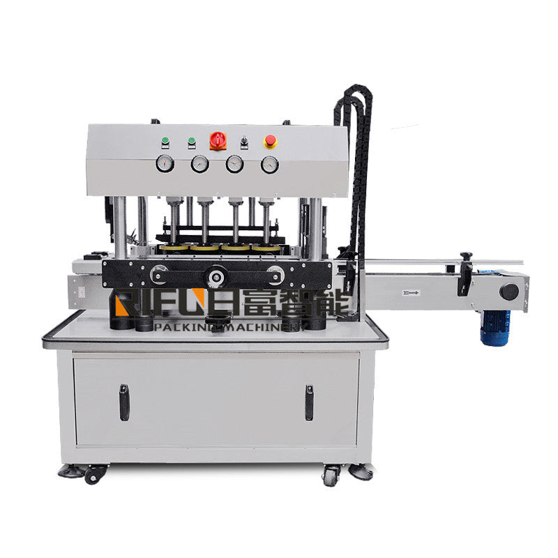 เครื่องปิดฝาขวด ระบบอัตโนมัติ แบบสี่ลูกกลิ้ง Automatic High Speed Capping Machine รุ่น RF-8F0
