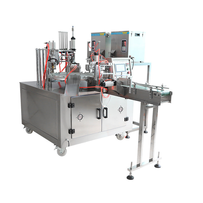 เครื่องซีลถ้วย ระบบอัตโนมัติ Automatic Cup Sealing Machine รุ่น KIS-900 กำลังผลิต 750 ถ้วนต่อนาที