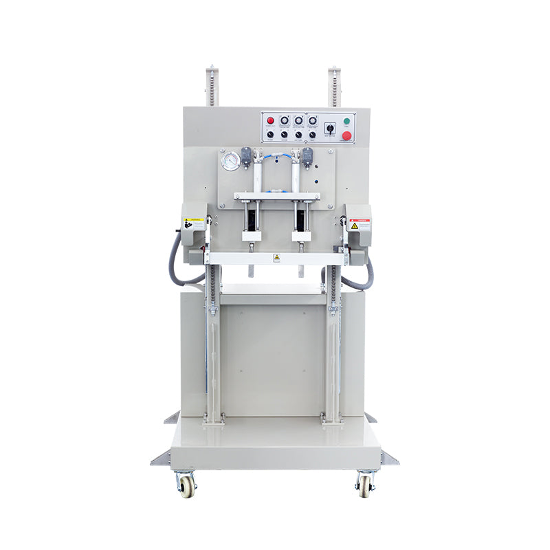 เครื่องซีลถุง ระบบสูญญากาศ แบบแนวตั้ง พร้อมลูงกลิ้งสายพาน Vertical Vacuum Sealing Machine รุ่น DZQ-600L