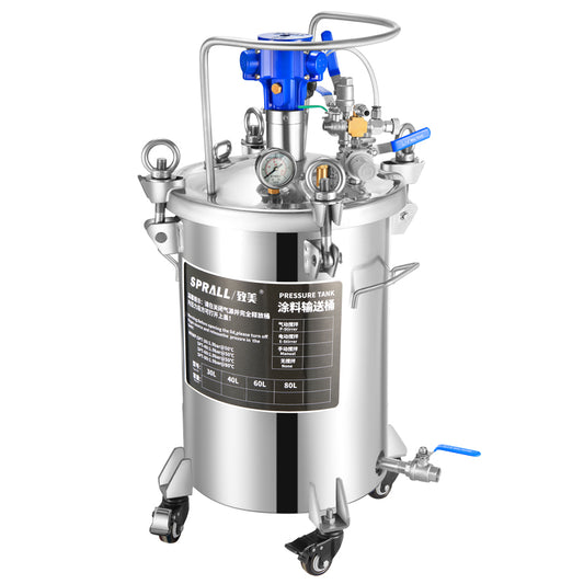 ถังแรงดัน สำหรับงานพ่นสี Stainless Steel Painting Pressure Tank วัสดุ 304 สแตนเลส
