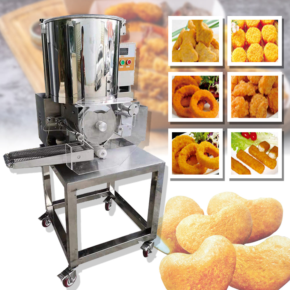 เครื่องขึ้นรูปอาหาร ทอดมัน โดนัท ดาว นักเก็ต  XJT-MB100 220/380v automatic hamburger patty fish cake vegetarian pie