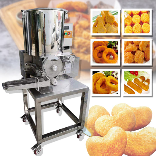 เครื่องขึ้นรูปอาหาร ทอดมัน โดนัท ดาว นักเก็ต  XJT-MB100 220/380v automatic hamburger patty fish cake vegetarian pie