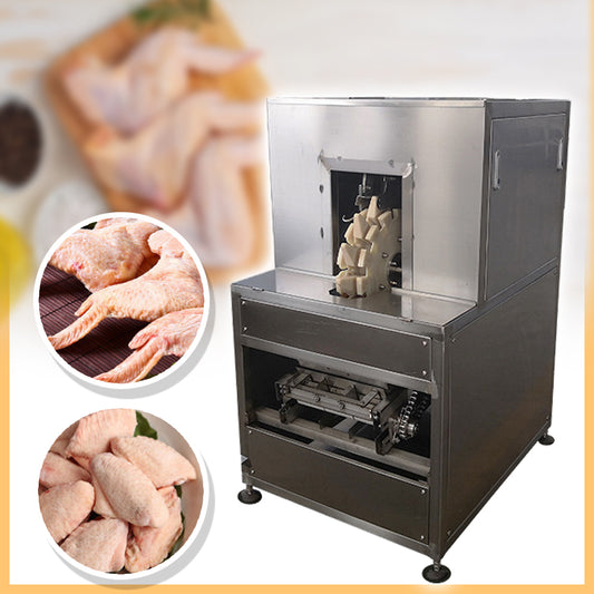 เครื่องตัดปีกไก่ ปีกบน ปีกล่าง MS-JCFG 380V 3000 pcs/hr Automatic Chicken Wing Slicing Machine