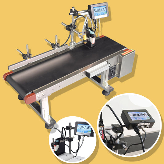 เครื่องพิมพ์โค้ดวันที่ สายพาน T6 automatic inkjet printer  label date coder T6/T6S 1-12.7/25.4mm 30 meters per minute