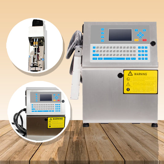 เครื่องพิมแก้วขวดกลม พิมพิ์ความสูง 2-12mm HS800 Inkjet Printer Electric Cable Pipe White Ink Coding