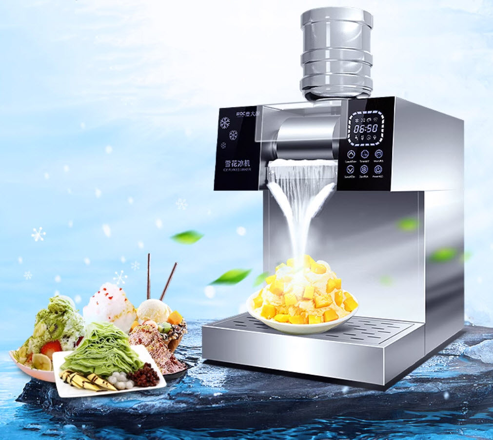 เครื่องทําน้ำแข็งใส Electric Commercial Snowflake Ice Machine เครื่องทำบิงซู