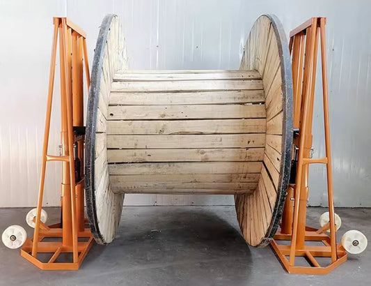 โครงยกม้วนสายไฟฟ้าไฮดรอลิก รองรับน้ำหนัก 3,5,8,10 ตัน Electric hydraulic porous electrical cable