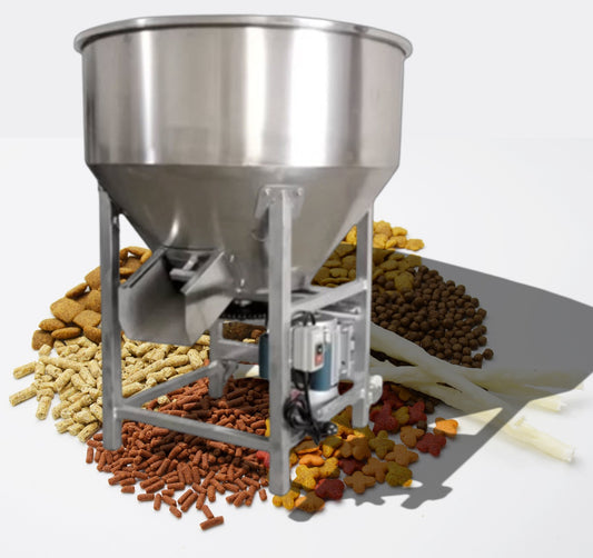 เครื่องผสมอาหารสัตว์ ถังบรรจุ 25 50 75 100 kg Stainless steel feed มอเตอร์ 2.2, 3, 4kw