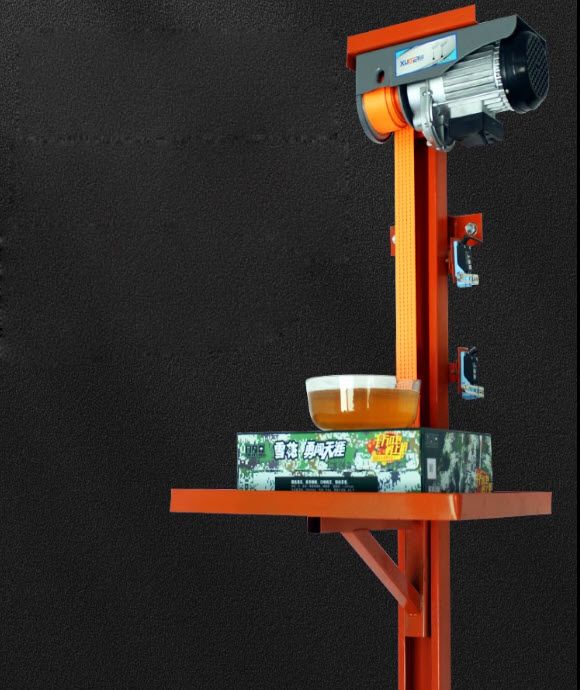 รอกไฟฟ้ายึด พร้อมรางและระบบไฟฟ้า ผนัง ส่งอาหาร ถังน้ำ food transfer machine lift with rails