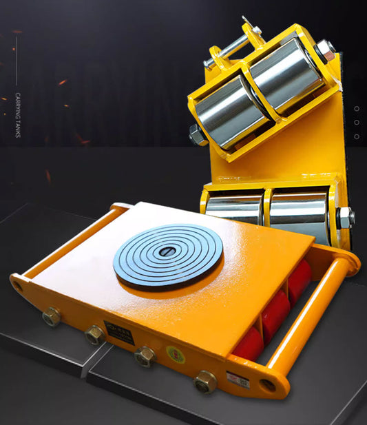 เต่าโรลเลอร์ ล้อเคลื่อนย้ายเครื่องจักร 6 8 12 15 18 24 30 40 50 tons ล้อยาง ล้อโลหะ