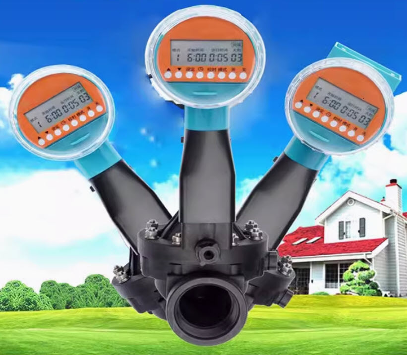 เครื่องตั้งเวลาเปิดปิด ท่อ automatic timed watering solenoid valve DN4050 controller water switching