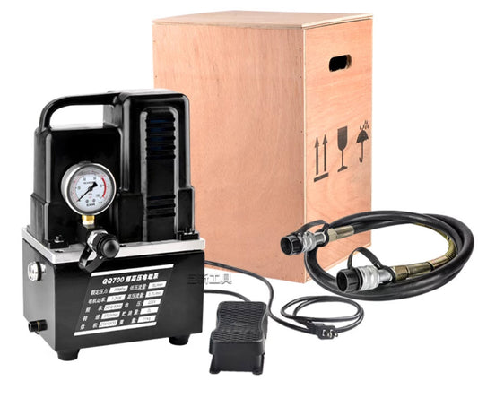 ปั๊มไฮดรอลิค MINI รุ่น QQ-700 ปั๊มไฮดรอลิคไฟฟ้าขนาดกะทัดรัด 700W เหมาะสำหรับงานหนัก มีประสิทธิภาพสูงและใช้งานง่าย