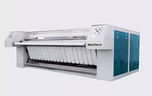 เครื่องรีดผ้าอุตสาหกรรมแบบลูกกลิ้ง แนวนอน ขนาดใหญ่ Horizontal Industrial Flatwork Ironer