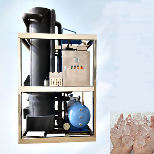 เครื่องทำน้ำแข็งหลอด Tube Ice รุ่น DTI-5T ขนาด 5 กก./ชม. ระบบประหยัดพลังงาน เหมาะสำหรับร้านอาหารและงานเลี้ยง