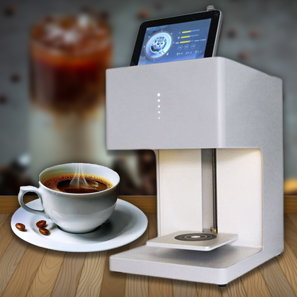 เครื่องพิมพ์กาแฟ SB20167 Nibu coffee print milk tea machine - Automatic printer for coffee and milk tea, perfect for cafes and home use