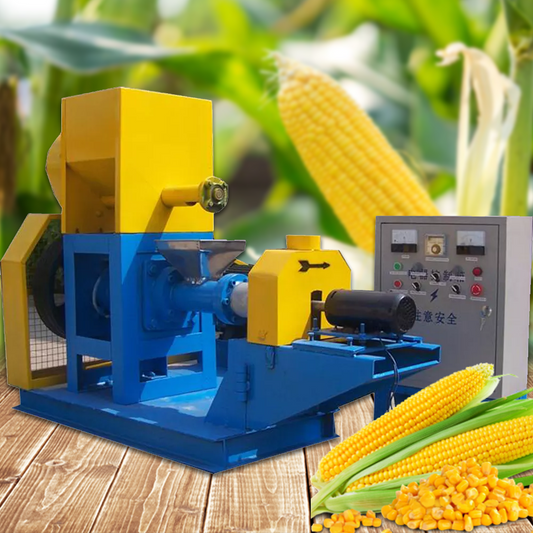 เครื่องอัดขึ้นรูป ข้าวโพด Grain Soybean Feed Corn Extruder สำหรับการผลิตอาหารสัตว์ ประสิทธิภาพสูง ตัดตารางการทำงาน