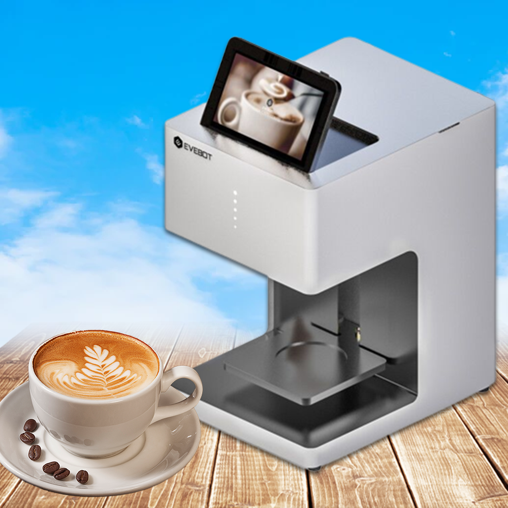 เครื่องปริ๊นลายกาแฟ FT4 110v~220v EVEBOT 3D Printer 10kg สำหรับทำลายกาแฟสวยงามและสร้างสรรค์งานศิลปะบนฟองนม