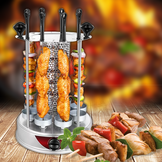 เครื่องปิ้งยาง เสียบไม้ อัตโนมัติ Electric Grill Household Automatic Rotating Skewers Machine