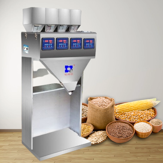 เครื่องบรรจุ ข้าวสาร ถั่ว ธัญพืช 4หัวจ่าย Automatic filling machine Rice Nut Grains