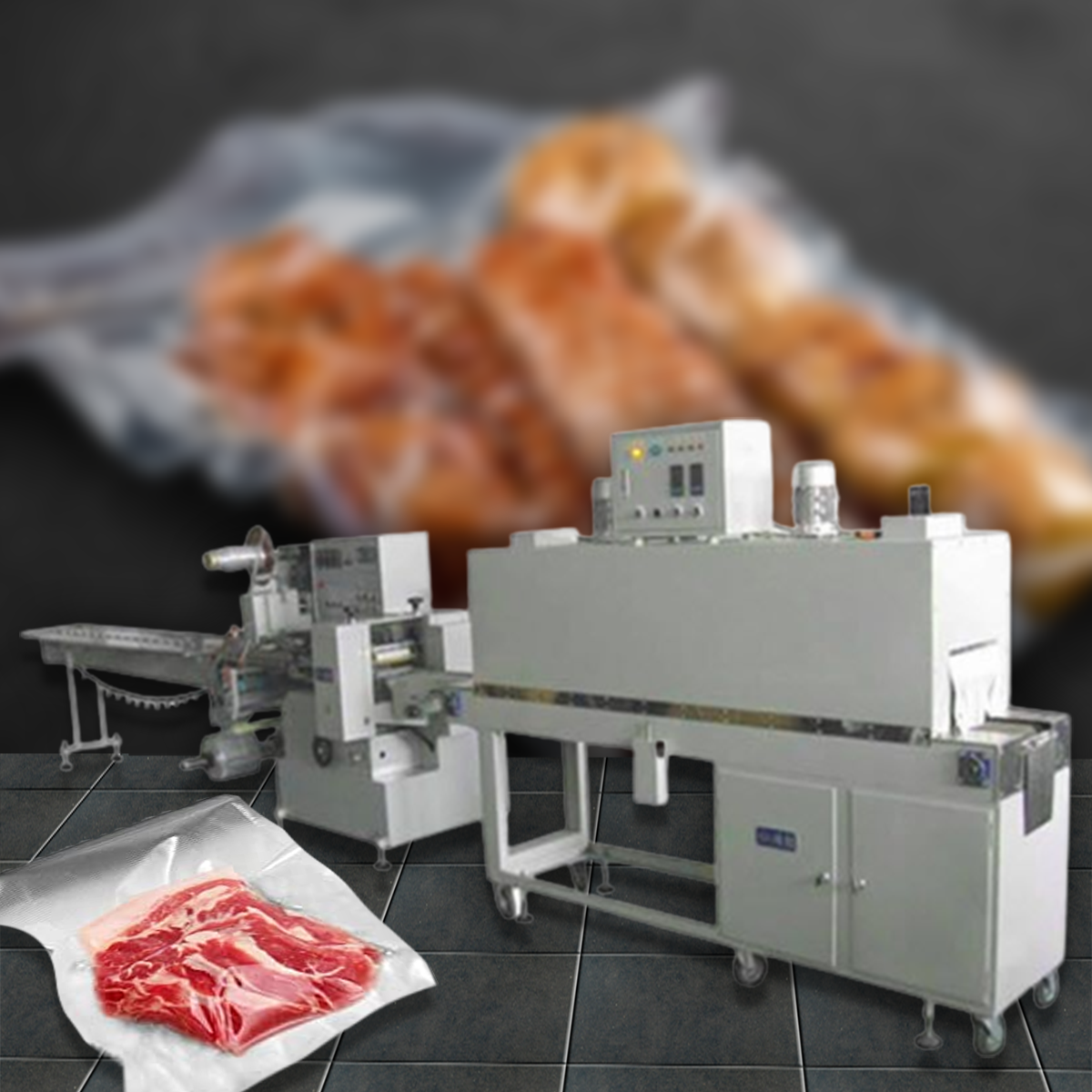 เครื่องซีลพร้อม อบฟิล์มยืดหด 1600（kg） packaging machine ZWGBC-450 เครื่องหนัก 1.6 ตัน