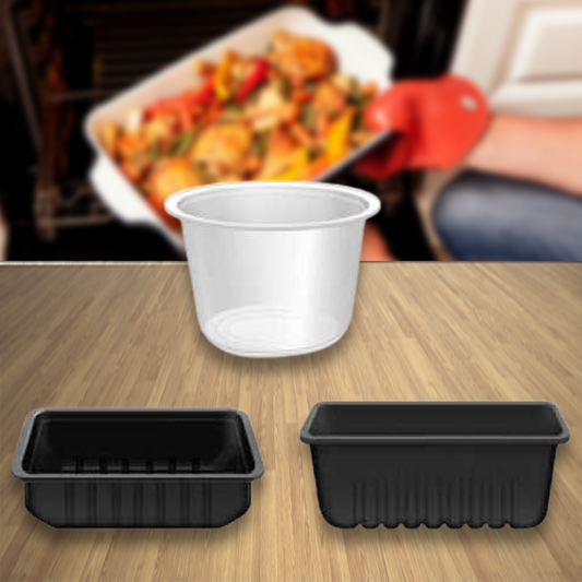 กล่องพลาสติกสำหรับซีล วัสดุ PP รุ่น G,H,I มีให้เลือกหลายขนาด และ สี สามารถใช้กับตู้อบไมโครเวฟได้