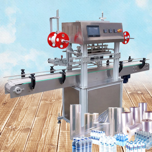 เครื่องซีลสายพาน กระปุก ระบบสายพานไลน์ผลิต วัสดุ PP/PET/PS/PVC สีเหลี่ยม วงกลม ทำบล็อคได้ Line type automatic continuous jar sealing machine Item NO. : LD801