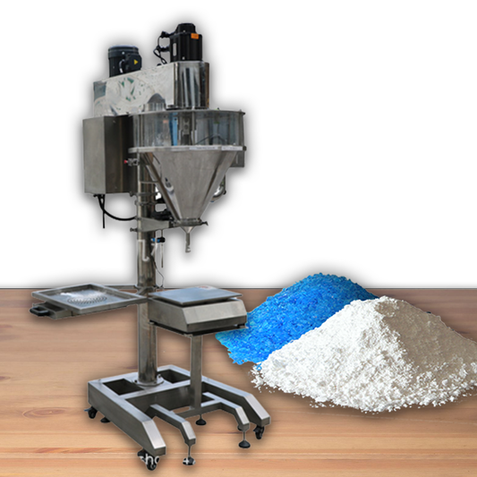 เครื่องบบรรจุผง  FM-A PLC control stepping motor drive powder canning machine