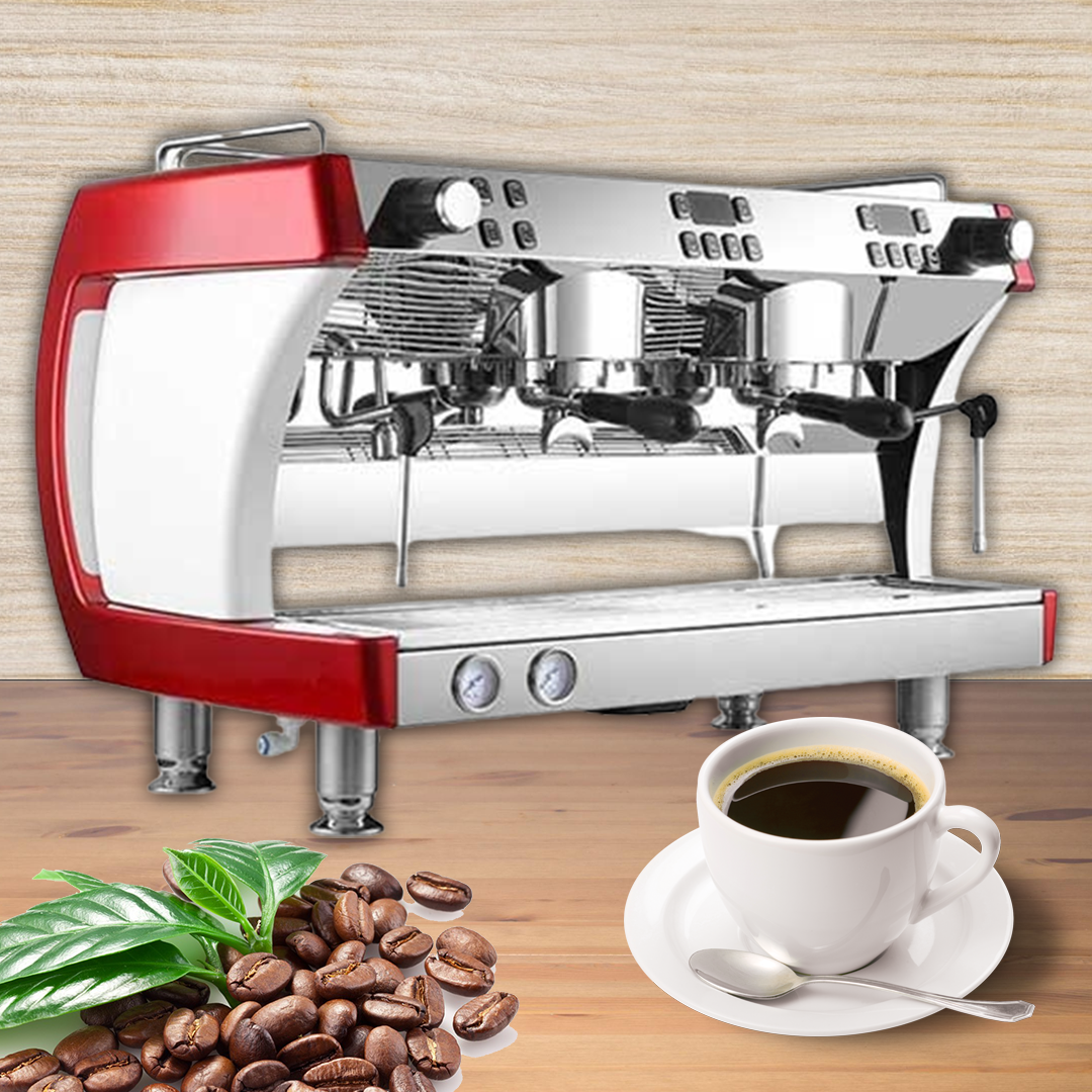 เครื่องชงกาแฟ กึ่งอัตโนมัติ Double Group Espresso Coffee Machine Cappuccino Coffee maker