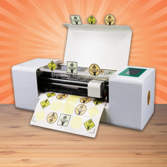 เครื่องตัดสติ๊กเกอร์ logo sticker AMD-360CK10N/C㎡ special-shaped self-adhesive label cutting machine
