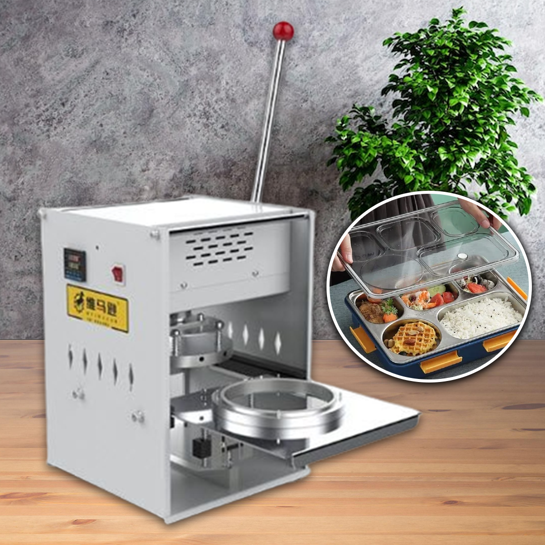 เครื่องซีลถ้วย ถาดกลม D180มม WM-S180 อุณหภูมิ 0-300°C สำหรับธุรกิจอาหาร การใช้งานง่ายและทนทาน