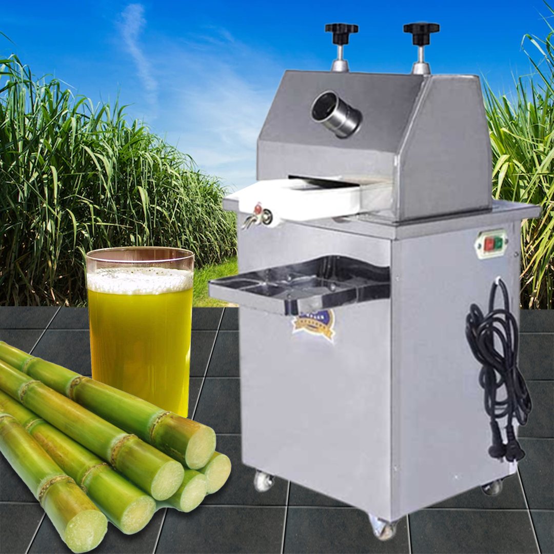 เครื่องคั้นน้ำอ้อยไฟฟ้า ตัวเครื่องเป็น Stainless แข็งแรงทนทาน กำลังผลิตสูงสุด 300 กิโลกรัม/ชั่วโมง