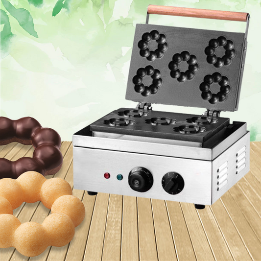 เครื่องทำโดนัทไฟฟ้า Mini Plum Crisp Donut Maker Machine IT-X210 มินิโดนัท 1400W แบบ 5 หลุม