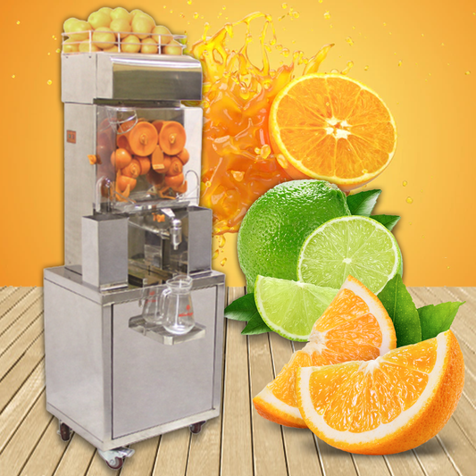 เครื่องคั้นน้ำส้มน้ำมะนาว นับได้ automatic juicer counting control panel juicer E-4P