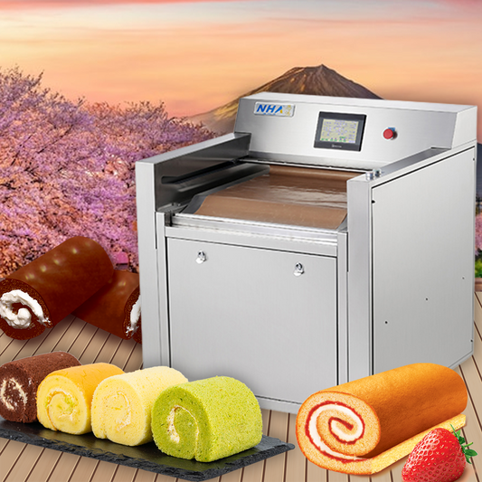 เครื่องม้วนแยมโร NH401 200Kg ขนาดกว้าง 400mm 220V 1230*1360*1060mm 300pcs/hr