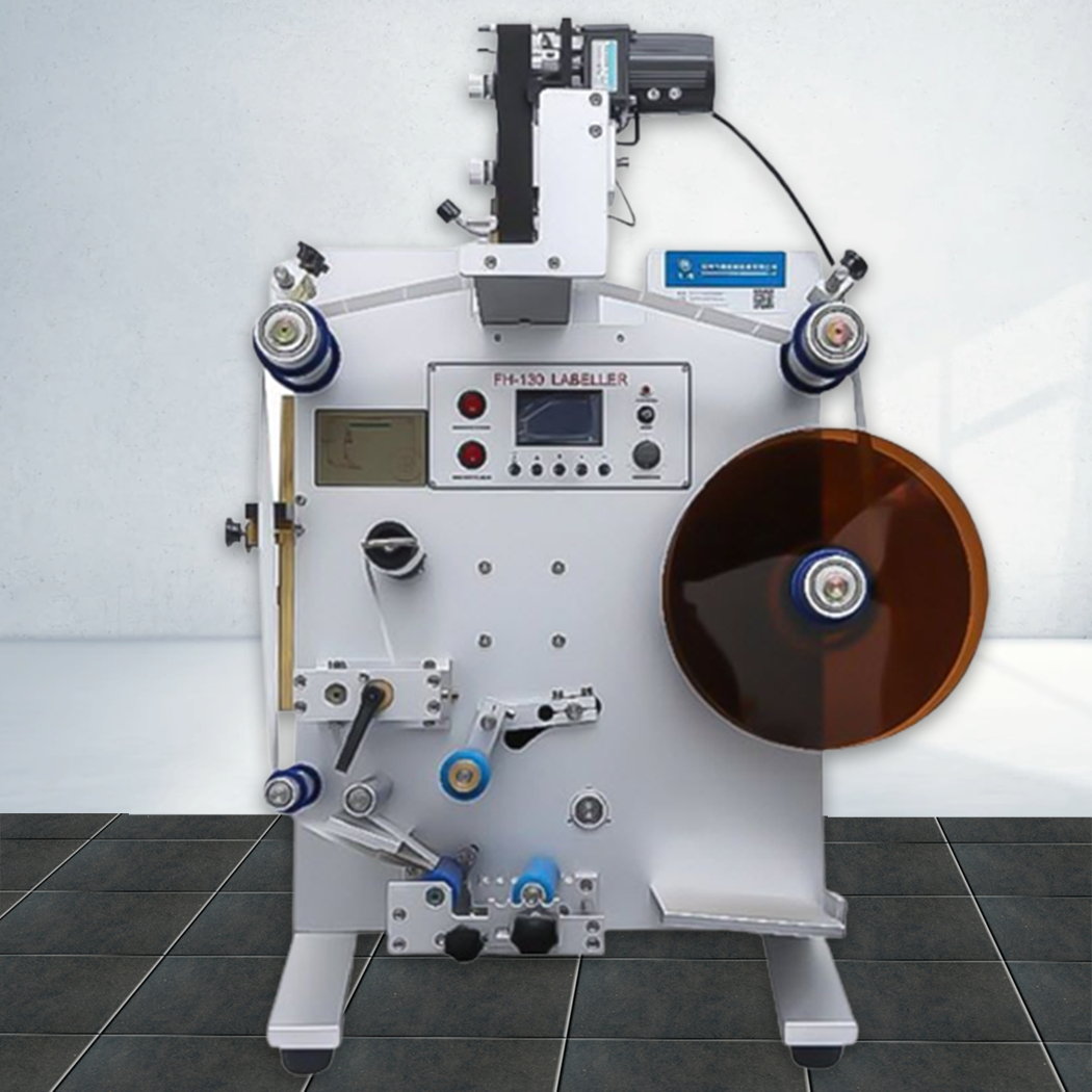 เครื่องแปะฉลาก สติ๊กเกอร์ อัตโนมัติ Labeling machine FH130 with coding 3 (bottle/min)  เสื้อผ้า เคมีภัณฑ์ สิ่งทอ