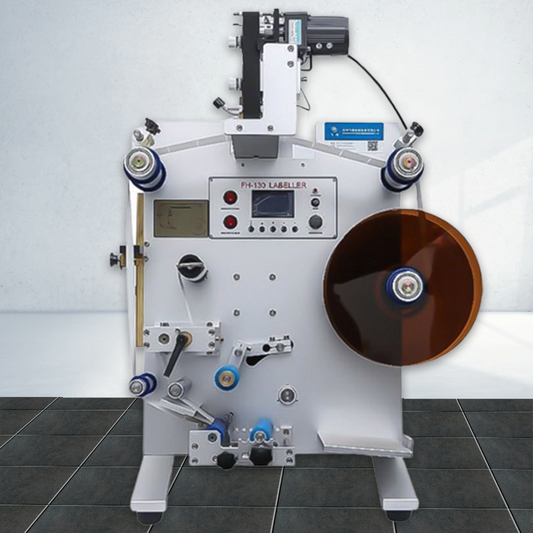 เครื่องแปะฉลาก สติ๊กเกอร์ อัตโนมัติ Labeling machine FH130 with coding 3 (bottle/min)  เสื้อผ้า เคมีภัณฑ์ สิ่งทอ
