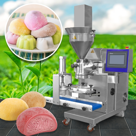 เซตเครื่อง 6 เครื่อง ผลิตโมจิ ขนมปังสังขยา นวด ปั้นแป้ง ใส่ใส้ แบ่งลูก เรียงถาด All Set Bakery Machine 6 machine