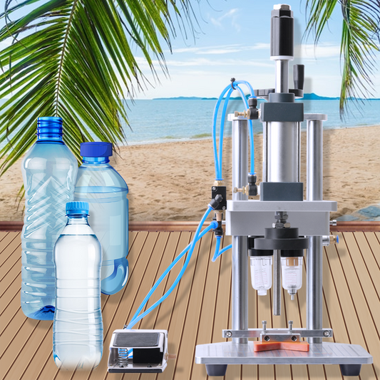 เครื่องกด ปิดฝาขวด Pneumatic Capping Pressing Machine รุ่น WT-70ZC ระบบลม กดปิด ขวด