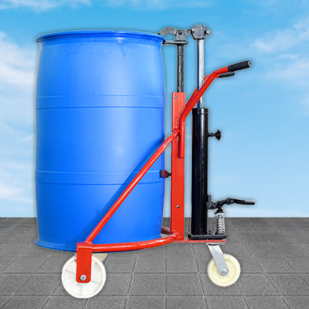 เครื่องยกถังเหล็กน้ำมัน ระบบเท้าเหยียบ Hydraulic Oil Drum Truck Drum