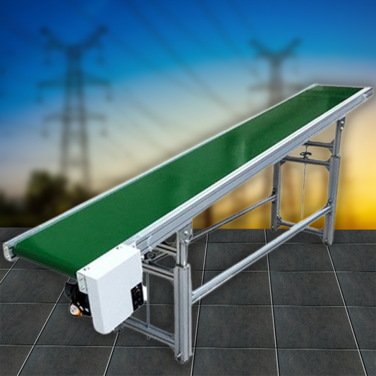 สายพานลำเลียงไฟฟ้า Electric Belt Conveyor Non-Slip Leg สายพาน PVC Belt ขากันลื่น