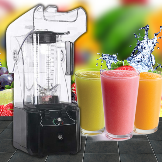 เครื่องปั่นน้ำผลไม้ Smoothie Blender รุ่น BD-888B-S เครื่องปั่นพร้อมที่ครอบกันเสียง ความเร็ว 24000 รอบต่อนาที ขนาดบรรจุ 2 ลิตร