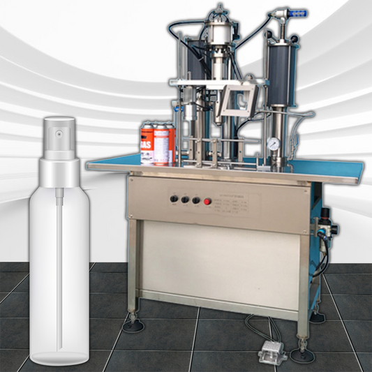 เครื่องบรรจุขวดสเปรย์ 1,200 กระป๋อง / ชั่วโมง spray filling machine