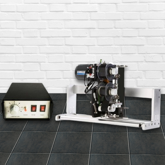 เครื่องพิมพ์วันที่ เครื่องปั้มวันหมดอายุ ระบบ Ribbon wiring coding machine