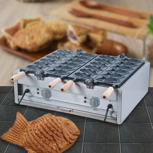 เครื่องทำวาฟเฟิลรูปปลา Fish waffle FY-1102A 21kg 6000วัตต์, ทำวาฟเฟิลปลารูปแบบน่ารัก, เหมาะสำหรับร้านค้าและงานเลี้ยง, ประสิทธิภาพสูง