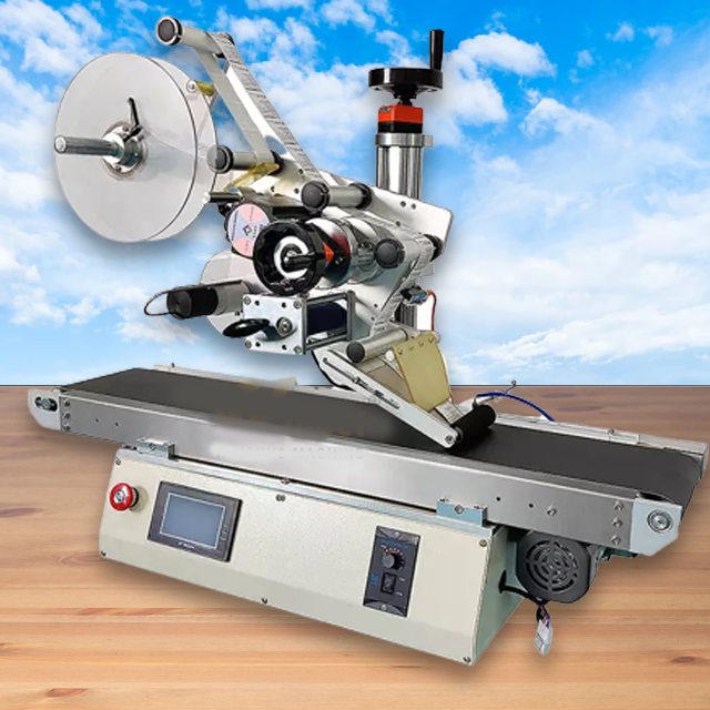 เครื่องแปะฉลาก สติ๊กเกอร์ ป้ายเสื้อ การ์ด แบบแบนราบ ระนาบ Labeling machine sticker label shirt card flat plane
