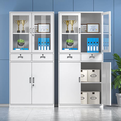 ตู้เก็บของ Storage Cabinet ขนาด 1800x850x390 มม. ดีไซน์ทันสมัย ทนทาน เหมาะสำหรับจัดเก็บของในบ้านหรือที่ทำงาน