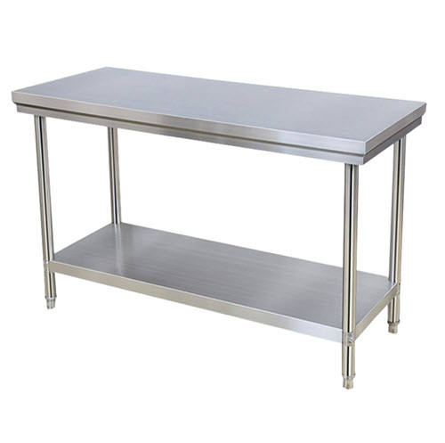 โต๊ะสแตนเลส Stainless Steel Double-Shelf Table ขนาด 120 x 50 x 80 ซม.